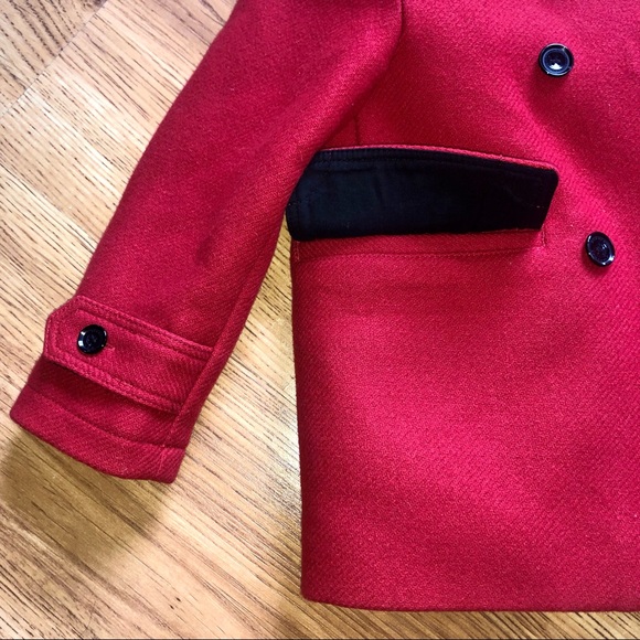 Girls Burberry Wool Blend Pleated Coat 3T - Picture 8 of 9